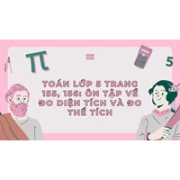 Toán lớp 5 trang 155, 156: Ôn tập về đo diện tích và đo thể tích