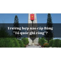 Trường hợp nào cấp Bằng "Tổ quốc ghi công"?