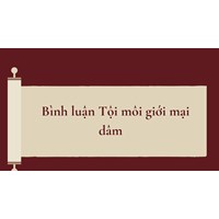 Bình luận Tội môi giới mại dâm