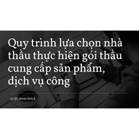 Quy trình lựa chọn nhà thầu thực hiện gói thầu cung cấp sản phẩm, dịch vụ công