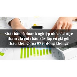 Nhà thầu là doanh nghiệp nhỏ có được tham gia gói thầu xây lắp có giá gói thầu không quá 05 tỷ đồng không?