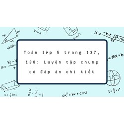 Toán lớp 5 trang 137, 138: Luyện tập chung có đáp án chi tiết