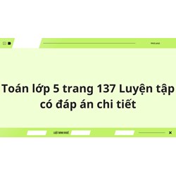 Toán lớp 5 trang 137 Luyện tập có đáp án chi tiết