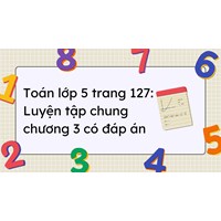 Toán lớp 5 trang 127: Luyện tập chung chương 3 có đáp án