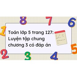 Toán lớp 5 trang 127: Luyện tập chung chương 3 có đáp án