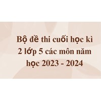 Bộ đề thi cuối học kì 2 lớp 5 các môn cập nhật mới nhất