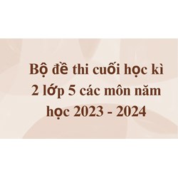 Bộ đề thi cuối học kì 2 lớp 5 các môn cập nhật mới nhất