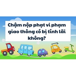 Chậm nộp phạt vi phạm giao thông có bị tính lãi không?