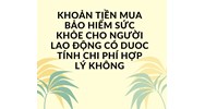 Khoản tiền mua bảo hiểm sức khỏe cho người lao động có duoc tính chi phí hợp lý không