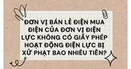 Đơn vị bán lẻ điện mua điện của Đơn vị điện lực không có Giấy phép hoạt động điện lực bị xử phạt bao nhiêu tiền?