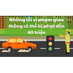 Những lỗi vi phạm giao thông có thể bị phạt đến 40 triệu cần biết