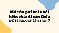 Mức án phí khi khởi kiện chia di sản thừa kế là bao nhiêu tiền?