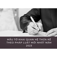 Mẫu tờ khai quan hệ thừa kế theo pháp luật mới nhất