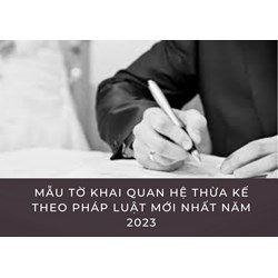 Mẫu tờ khai quan hệ thừa kế theo pháp luật mới nhất