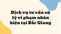 Dịch vụ tư vấn xử lý vi phạm nhãn hiệu tại Bắc Giang