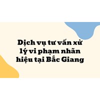 Dịch vụ tư vấn xử lý vi phạm nhãn hiệu tại Bắc Giang