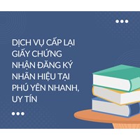 Dịch vụ cấp lại giấy chứng nhận đăng ký nhãn hiệu tại Phú Yên nhanh, uy tín