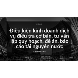 Điều kiện kinh doanh dịch vụ điều tra cơ bản, tư vấn lập quy hoạch, đề án, báo cáo tài nguyên nước