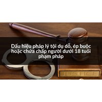 Tội dụ dỗ, ép buộc hoặc chứa chấp người dưới 18 tuổi phạm pháp