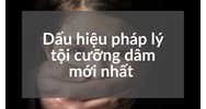 Dấu hiệu pháp lý tội cưỡng dâm mới nhất