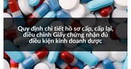 Quy định chi tiết hồ sơ cấp, cấp lại, điều chỉnh Giấy chứng nhận đủ điều kiện kinh doanh dược