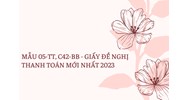 Mẫu Giấy đề nghị thanh toán (Mẫu 05-TT, C42-BB ) mới nhất