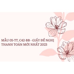 Mẫu Giấy đề nghị thanh toán (Mẫu 05-TT, C42-BB ) mới nhất