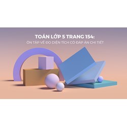Toán lớp 5 trang 154: Ôn tập về đo diện tích có đáp án chi tiết
