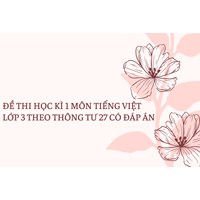 Đề thi học kì 1 môn Tiếng Việt lớp 3 theo Thông tư 27 có đáp án