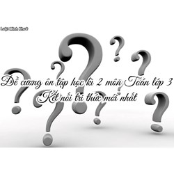Đề cương ôn tập học kì 2 môn Toán lớp 3 Kết nối tri thức mới nhất