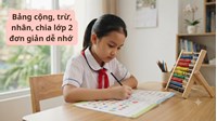 Bảng cộng, trừ, nhân, chia lớp 2 đơn giản dễ nhớ nhất