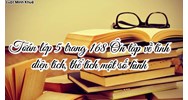 Toán lớp 5 trang 168 Ôn tập về tính diện tích, thể tích một số hình