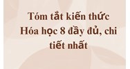 Tóm tắt kiến thức Hóa học 8 đầy đủ, chi tiết nhất