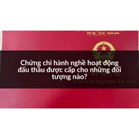 Chứng chỉ hành nghề hoạt động đấu thầu được cấp cho những đối tượng nào?