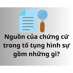 Nguồn của chứng cứ trong tố tụng hình sự gồm những gì?