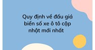 Quy định về đấu giá biển số xe ô tô cập nhật mới nhất