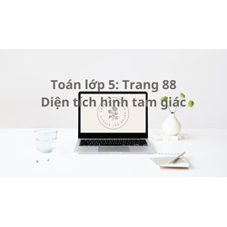 Toán lớp 5 trang 88 Diện tích hình tam giác có đáp án chi tiết