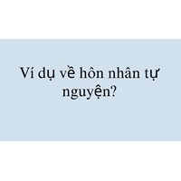 Ví dụ về hôn nhân tự nguyện?
