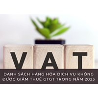 Danh sách hàng hóa dịch vụ không được giảm thuế GTGT mới nhất