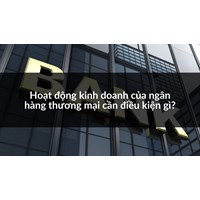 Hoạt động kinh doanh của ngân hàng thương mại cần điều kiện gì ?