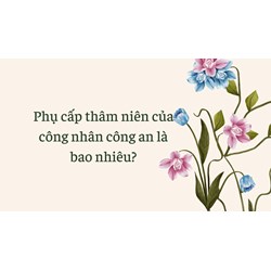 Phụ cấp thâm niên của công nhân công an nhân dân là bao nhiêu?