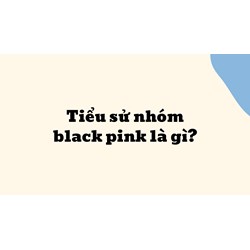 Tiểu sử nhóm black pink là gì?