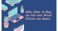 Mẫu nhãn vở đẹp, chi tiết trên Word (Chỉnh sửa được)