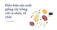 Điều kiện sản xuất giống cây trồng với cá nhân, tổ chức