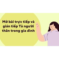 Mở bài trực tiếp và gián tiếp Tả người thân trong gia đình em