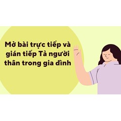 Mở bài trực tiếp và gián tiếp Tả người thân trong gia đình em