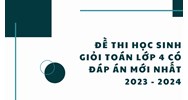Đề thi học sinh giỏi Toán lớp 4 có đáp án mới nhất trước năm 2025