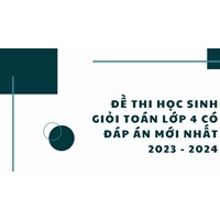 Đề thi học sinh giỏi Toán lớp 4 có đáp án mới nhất trước năm 2025