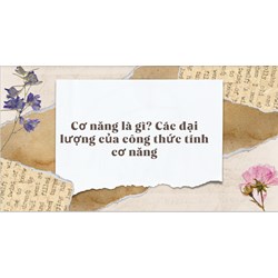 Cơ năng là gì? Các đại lượng của công thức tính cơ năng