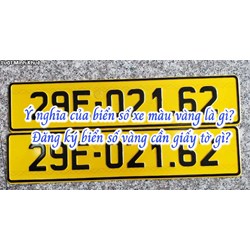 Ý nghĩa của biển số xe màu vàng là gì?  Đăng ký biển số vàng cần giấy tờ gì?